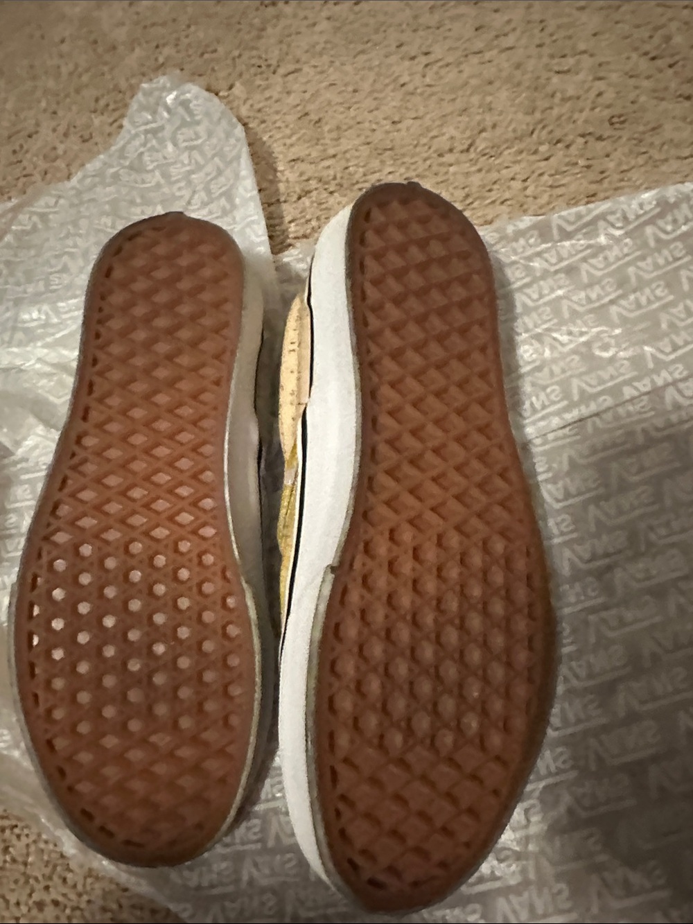 Vans Kids Yellow Skull Slip-On Sneakers - Picture 3 of 3
